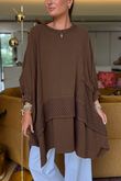 Made in Italy Paulo Pillow Cotton Honeycomb Parachute Tunic Coffee Bean